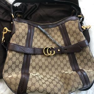 Gucci Vintage Canvas Monogram Purse